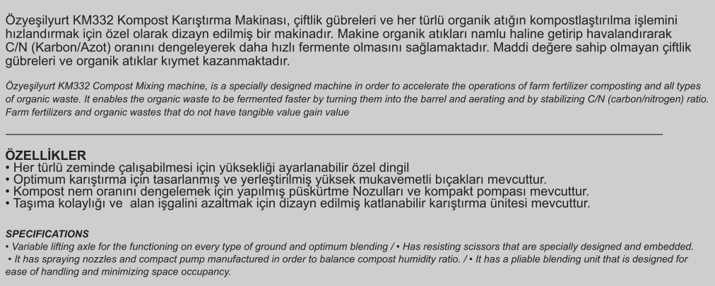 Kompost Karıştırma Makinesi